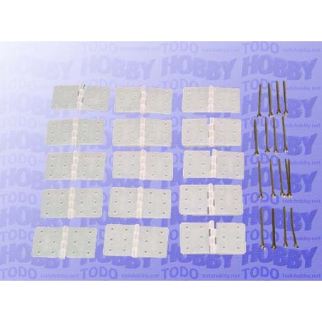BISAGRA NYLON 19x35x1mm (15 unidades) DUBRO 257