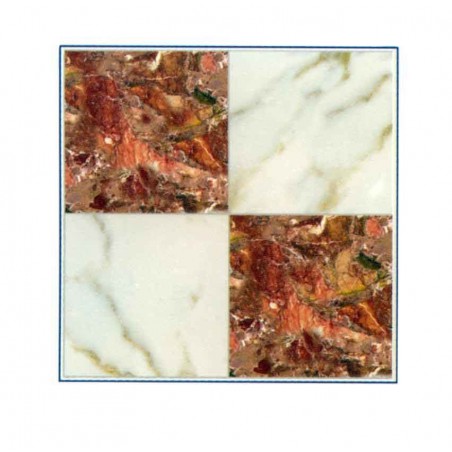 ZZ MARMOL ROJIZO BLANCO 24,5X14  *