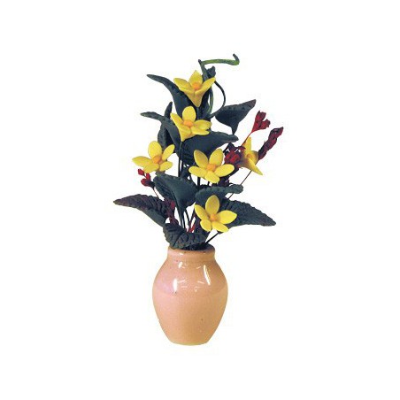 ZZ-JARRÓN ROSA CON FLORES