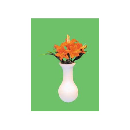 ZZ- JARRÓN BLANCO CON FLORES