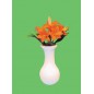 ZZ- JARRÓN BLANCO CON FLORES