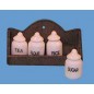 JGO. 4 TARROS BLANCOS PORCELANA