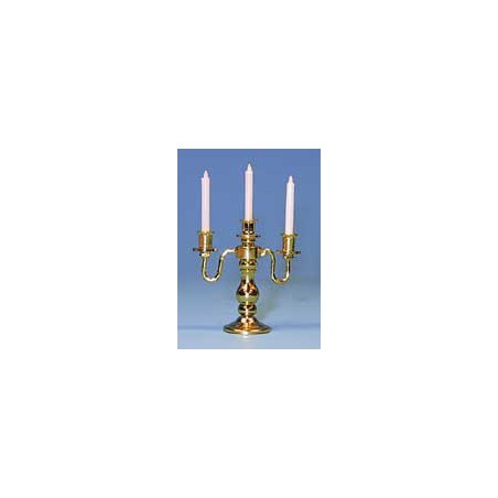 zz CANDELABRO DORADO 3 BRAZOS