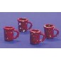 TAZAS ROJAS 4 UDS.