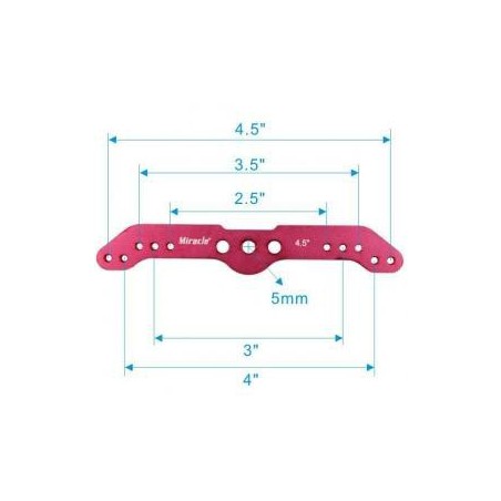 SISTEMA PUSH/PULL TIMON DE COLA ALUMINIO 114mm MIRACLE (Con rodamiento)
