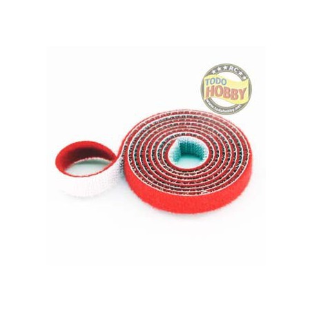 VELCRO DE DOBLE CARA 10x1000mm ROJO