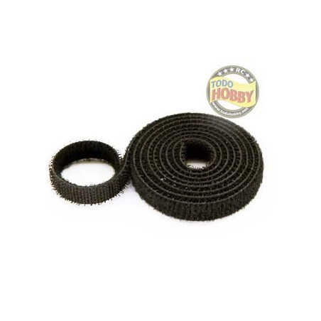 VELCRO DE DOBLE CARA 15X1000MM NEGRO