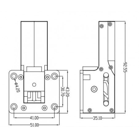 TREN RETRACTIL ELECTRICO PARA AVION HASTA 12KG A 7,4V