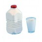 BOTELLA Y VASO DE LECHE