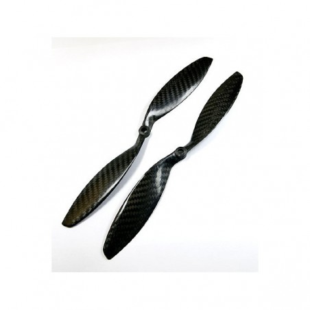 JUEGO HELICES EL. 12X3.8SF CARBONO NORMAL/PUSHER