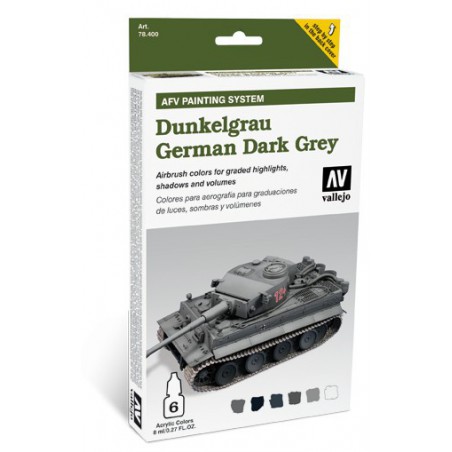 CONJUNTO PINTURA VALLEJO AFV GRIS OSCURO ALEMAN