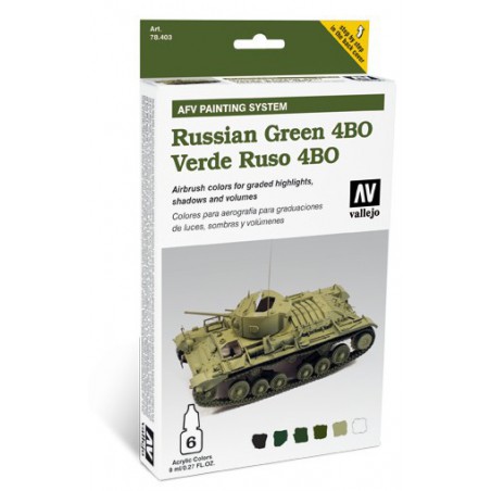 CONJUNTO PINTURA VALLEJO AFV VERDE RUSO