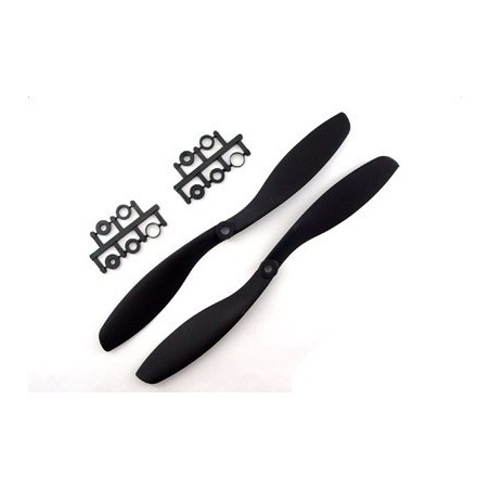 JUEGO HELICES EL. 9X4.7 NYLON/CARBONO NORM./PUSHER