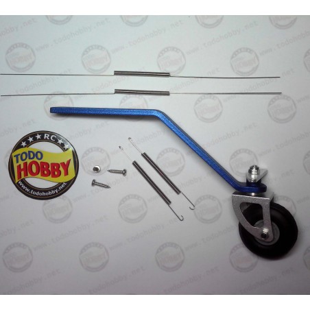 PATIN COLA AVION 120CC C/MUELLE ALUMINIO AZUL