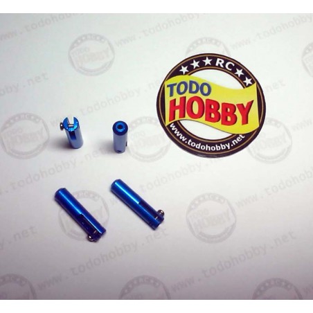 QUICK LINKS PARA VARILLA 2MM ALUMINIO  AZUL MIRACLE (4 unidades)