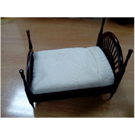 zz CAMA MATRIMONIO CAOBA C/BARROTES