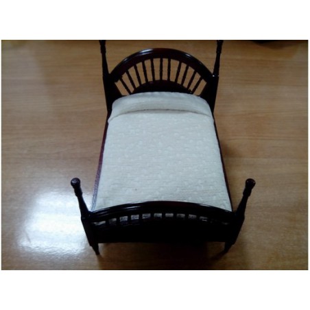 zz CAMA MATRIMONIO CAOBA C/BARROTES