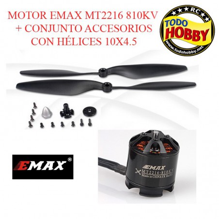 MOTOR EL. BRUSHLESS 810KV + 10X4.5SF EMAX CW
