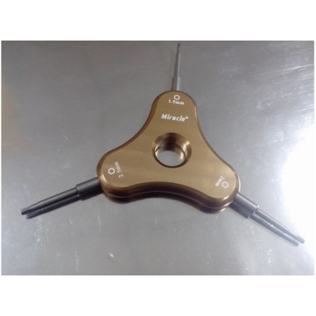 LLAVE ALLEN TRIPLE 1,5/2/,5MM DORADO MIRACLE