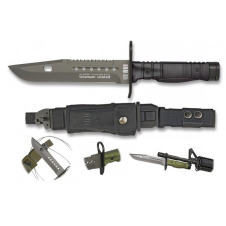 CUCHILLO RUI PUÑO NEGRO CON FUNDA ABS