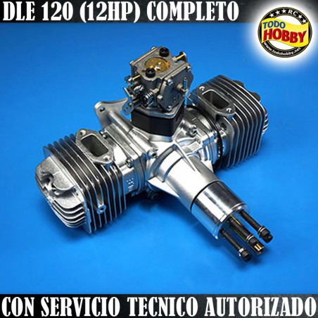 MOTOR AVION GASOLINA DLE120 BICILINDRICO ORIGINAL