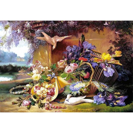 PUZZ ELEGANT STILL LIFE WHIT FLOWERS 2000PZAS