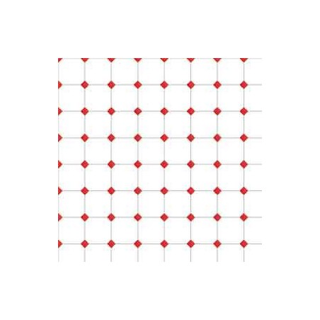 zz PAPEL AZULEJOS RELIEVE, BLANCO ROMBO ROJO