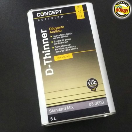 DILUYENTE ACRILICO D-THINNER STANDARD 5L CONCEPT CAR