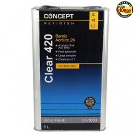 BARNIZ CLEAR 420 ANTIRAYADO 5L CONCEPT CAR
