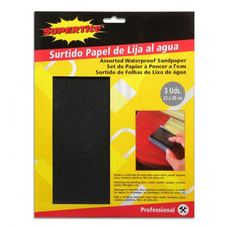 LIJA EN PAPEL AL AGUA  (3 UNIDADES)