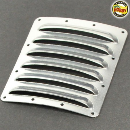 REJILLA ENTRADA AIRE ALUMINIO PLATA 75X60X0.5MM