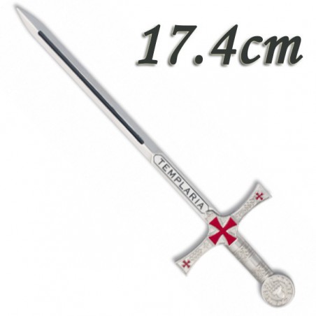 MINI ESPADA TEMPLARIO PLATA