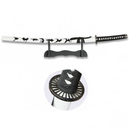 KATANA TOLE10 NINJA BLANCA CON PEANA