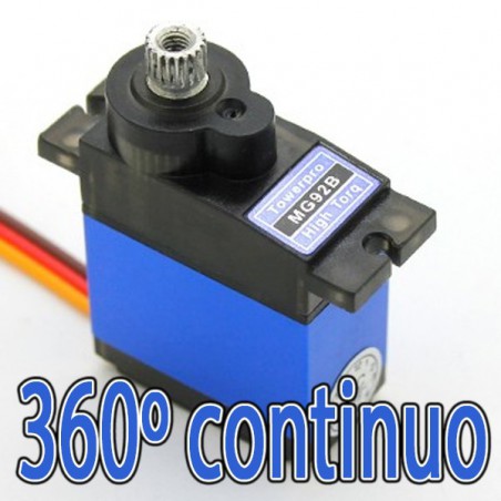 SERVO MICRO MG92 13,8G 3,5KG 0,08SG 360º ROBOTICA