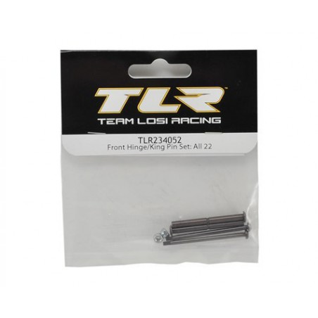 SET EJE Y KING PIN DELANTERO TLR 22