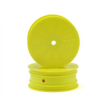 RUEDA DELANTERA TLR22 DE HEXAGONO 12MM AMA. (2)