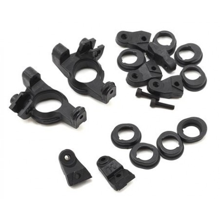 CONJUNTO PORTA MANGUETA DELANTERO TLR 22 INYECCION