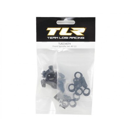 CONJUNTO PORTA MANGUETA DELANTERO TLR 22 INYECCION