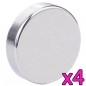 IMAN DE NEODIMIO 8MM X 2MM 4 UNIDADES