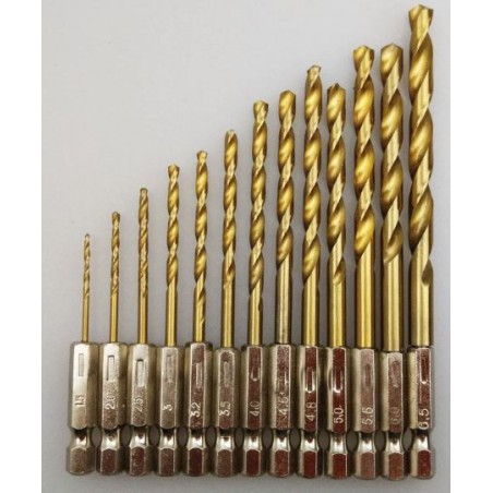 JUEGO BROCAS PARA METAL 13 UDS. 