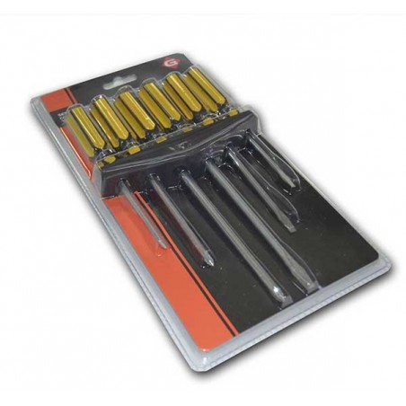 BLISTER SET DESTORNILLADORES 6UDS C/SOPORTE