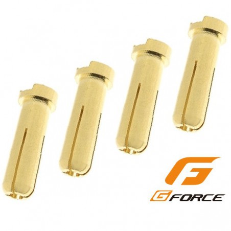 CONECTOR ORO 5MM MACHO 90º G-FORCE (4 PIEZAS)