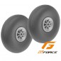 RUEDA CON GOMA 70MM EJE 4MM G-FORCE (2 UNDS)