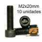 TORNILLO ALLEN M2X20 10 UNIDADES G-FORCE