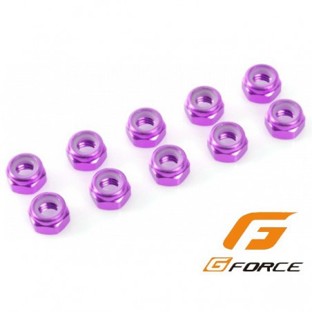 TUERCA FRENO M4 MORADA (10 UNIDADES) G-FORCE