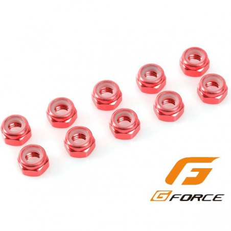 TUERCA FRENO M4 ROJA (10 UNIDADES) G-FORCE