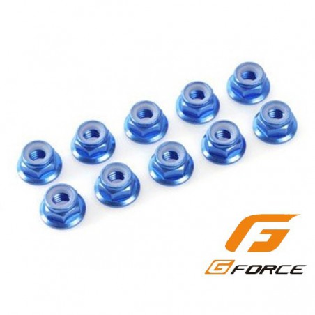 TUERCA FRENO M3 PESTAÑA AZUL 10 UNIDADES G-FORCE