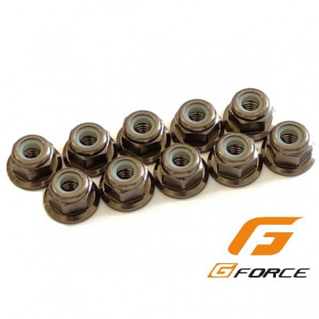 TUERCA FRENO M5 PESTAÑA GUNMETAL 10 UNIDADES G-FORCE