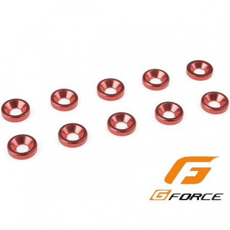 ARANDELA AVELLANDA 3MM ROJA 10 UNIDADES G-FORCE