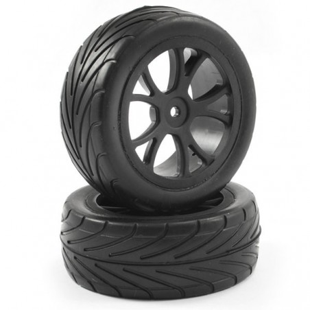 RUEDA COMPLETA 1/10 BUGGY ASFALTO DEL. FASTRAX